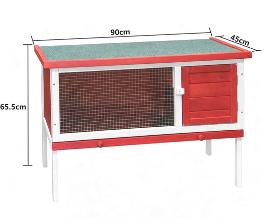 Clapier - clapier pour rongeurs (lapins, cochons d'Inde) - cage pour animaux - abri pour animaux - adapté à une utilisation à l'intérieur comme à l'extérieur