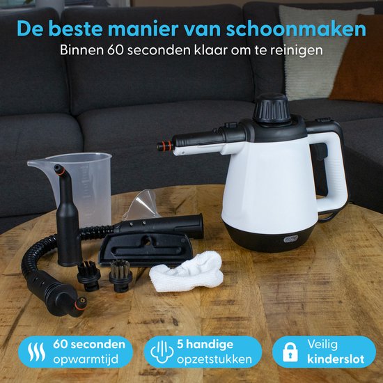 Nettoyeur vapeur portatif Ølven - 5 en 1 - Nettoyeur vapeur - Nettoyeur de taches - 450ML - 1200W