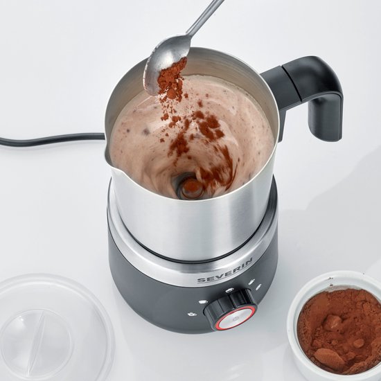 Mousseur à lait Severin SM 3588 – Chaud et froid – Sans PFAS – Fonction chocolat – 300 ml