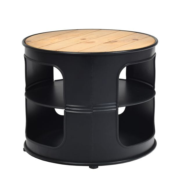 Table d'appoint Coast - 3 couches - 50x50x41,5 cm - Noir