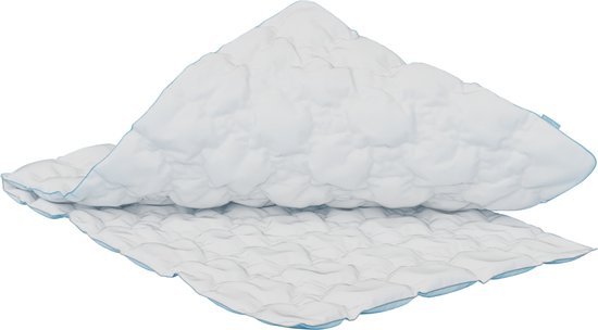 Couette Cloudpillo en duvet et plumes 140 x 200 cm - 4 saisons 2-en-1 - 15 % de duvet de canard, 85 % de plumes de canard - Coton anti-duvet 233 TC - RDS & OEKO-TEX