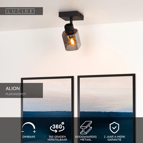 Lucide ALION - Spot de plafond (lampe de plafond) - 1xE14 - Noir