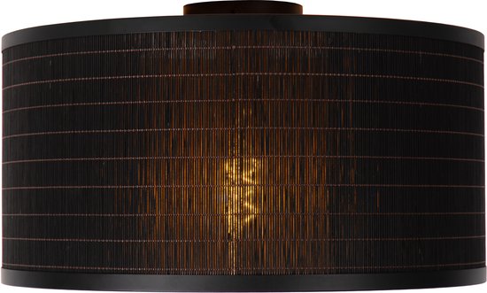 Lucide TAGALOG - Plafonnier - Ø 40 cm - 1xE27 - Noir - Japandi