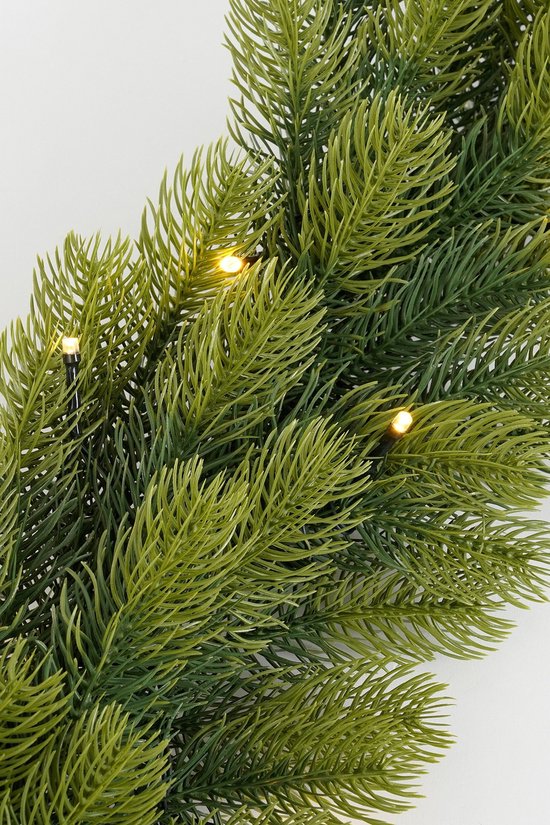 Black Box Trees Nagoya : guirlande lumineuse à LED - Décoration de Noël pour créer une ambiance chaleureuse - Guirlandes de Noël avec 30 LED blanc chaud - Décoration d'intérieur - 180 x Ø20 cm - Vert