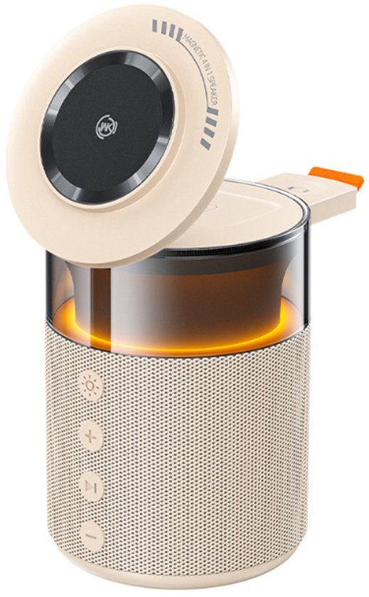 WEKOME WP-U179 : smartphone, montre connectée, écouteurs, beige, recharge sans fil par USB, d'intérieur