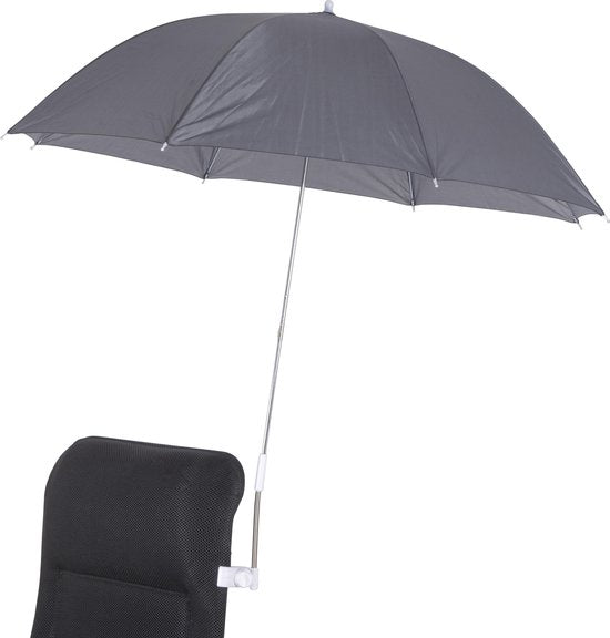 Bo-Camp - Parasol de chaise - Universel - Ø 106 cm - Gris