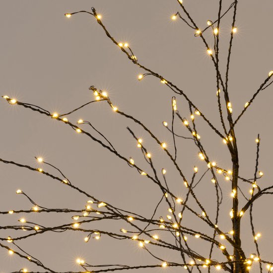 Anna's Collection Arbre lumineux - noir - 150 cm - métal - 1 000 LED - blanc chaud - sapin de Noël