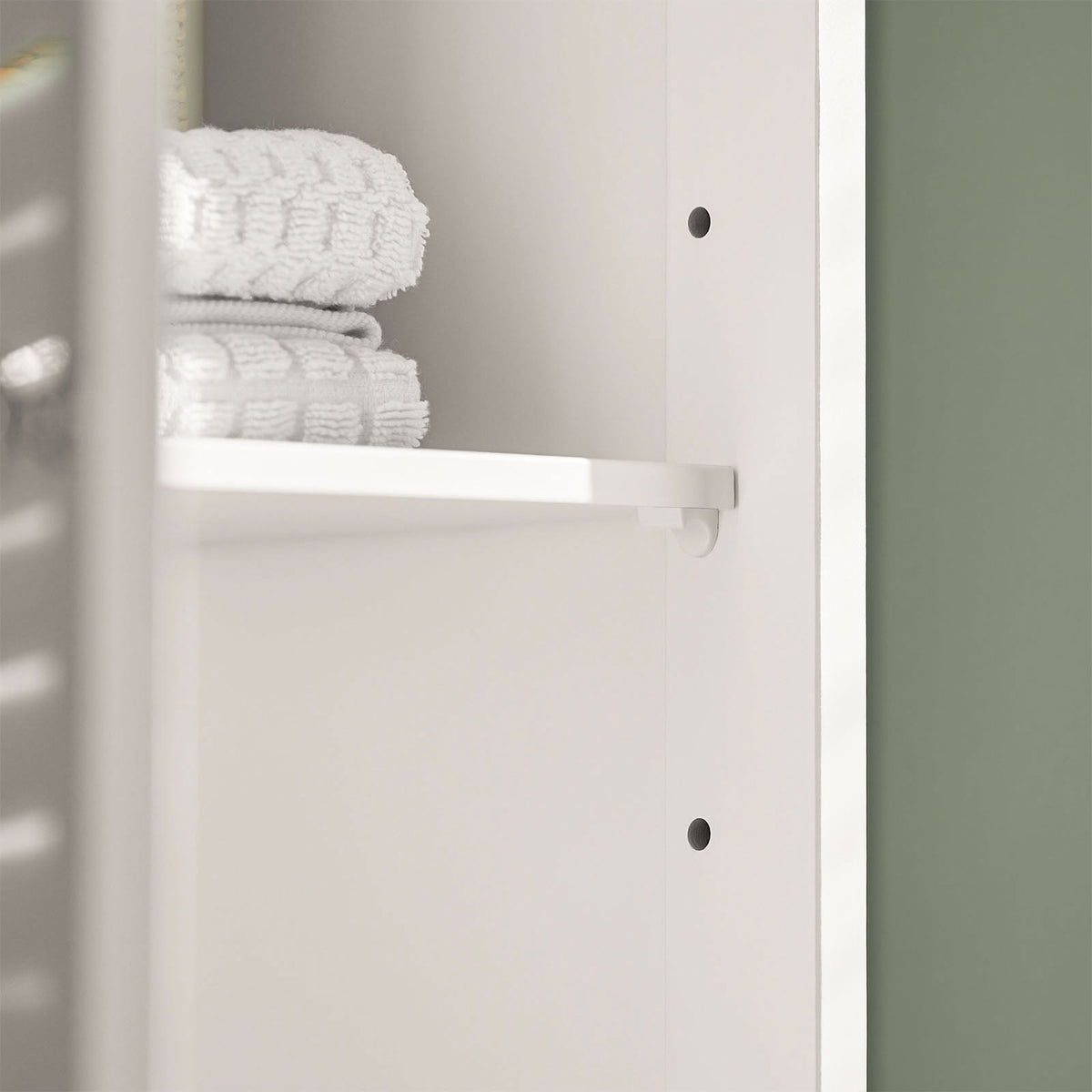 Armoire de toilette haute SoBuy FRG236-W, 32x170x30 cm, Bois, Blanc