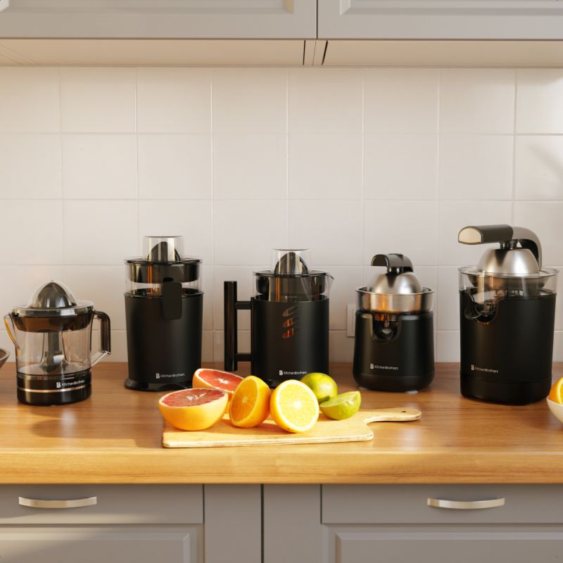Presse-agrumes électrique LEBENLANG 600 W - Noir, 20 x 20 x 31 cm, acier inoxydable, avec levier