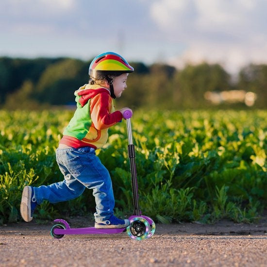 Trotinette LifeGoods - Pour enfants 5 à 8 ans - Hauteur ajustable - Violet