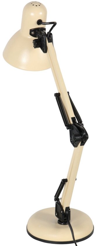 Lampe de table Study 3456CR – Lampe de bureau en métal de couleur crème, orientable, de la marque Mexlite, pour usage intérieur