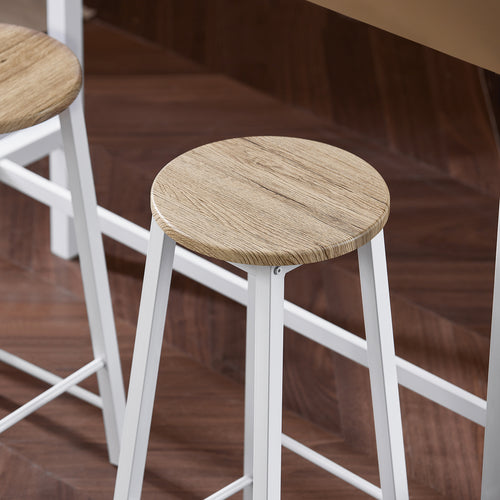 SoBuy Table de bar avec 4 tabourets - Max. 150 kg - Industriel - 120 x 40 x 100 cm - Marron / Noir