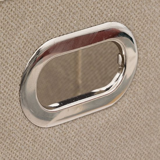 Panier de rangement 5Five en lin beige - 15 x 31 x 15 cm (S) - Pliable