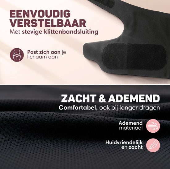Vulpes Goods® Babycare - Bande abdominale de grossesse - Ceinture de grossesse ajustable - Bande abdominale de grossesse - Invisible et respirante - Soutien abdominal et dorsal - Taille M - Bande pelvienne - Ceinture de grossesse - Soutien pelvien - Sac d