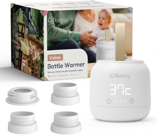 Numsy Velmi chauffe-biberon très portable - sans fil - 4 adaptateurs inclus