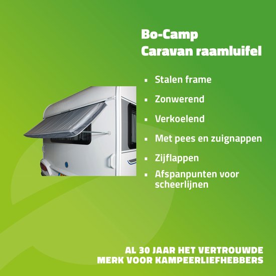 Bo-Camp - Auvent de fenêtre de caravane - Cadre en acier