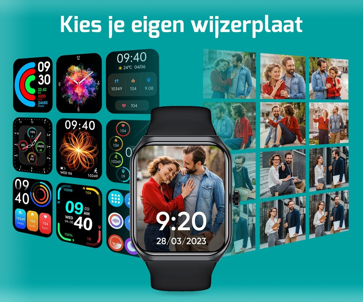 FITAGE Smartwatch - Podomètre - Montre sport - Noir