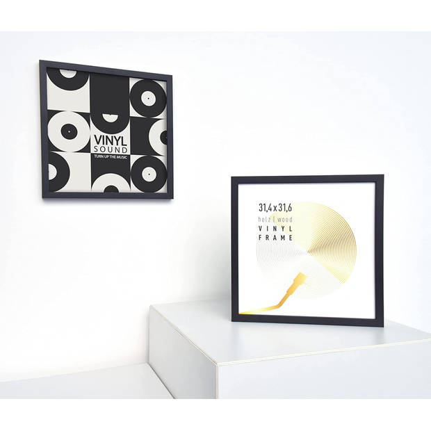 VDD Cadre d'échange de plaques en bois - 5 à 10 photos - 2x31x32cm