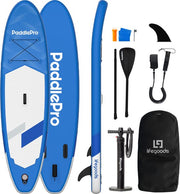 LifeGoods SUP Board All-round Compact - 100 KG Load Capacity - Inflatable - Complete SUP package - Blue