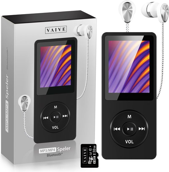 VAIVE HiFi MP3 / MP4 Player Bluetooth - Enregistreur vocal - Dicataphone - Radio FM