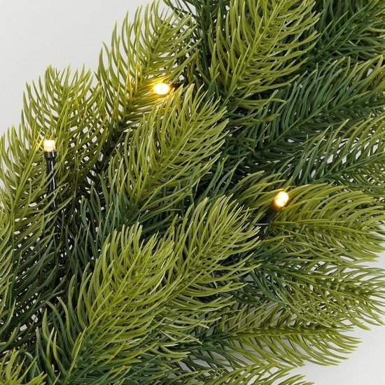 Black Box Trees Nagoya : guirlande lumineuse à LED - Décoration de Noël pour créer une ambiance chaleureuse - Guirlandes de Noël avec 30 LED blanc chaud - Décoration d'intérieur - 180 x Ø20 cm - Vert