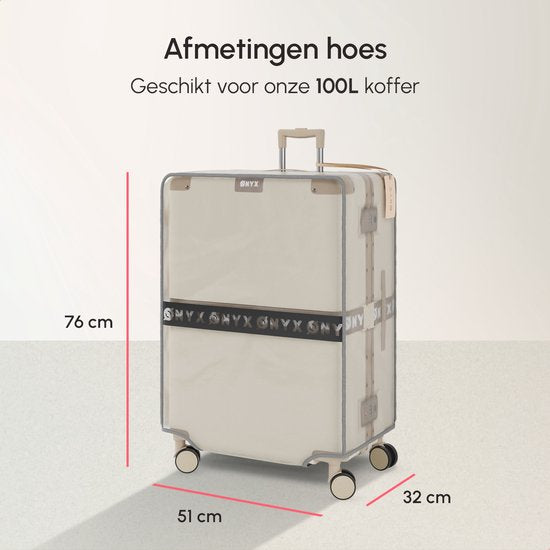 ONYX Housse de valise 100L - 32x51x76CM - Housse de protection de valise - Transparente