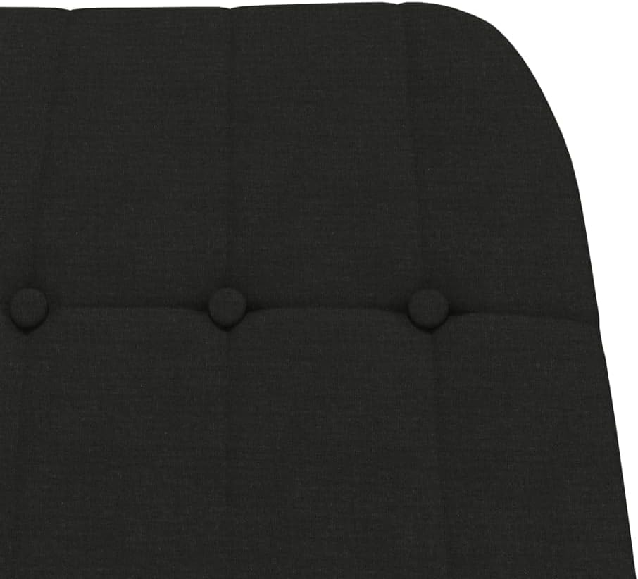 Fauteuil à bascule VidaXL avec revêtement en tissu - Noir - 70 x 79 x 101 cm