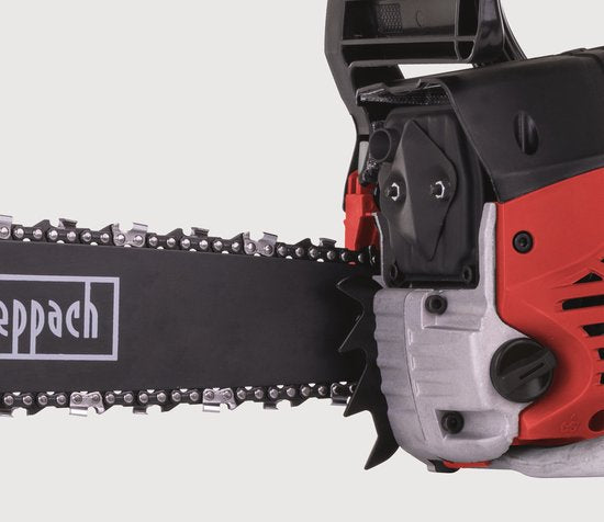 Tronçonneuse à essence Scheppach CSP560s - 56 cm³, 2 temps - 2 300 W - réservoir de 0,55 L - lame de 51 cm - lunettes de sécurité et protections auditives incluses