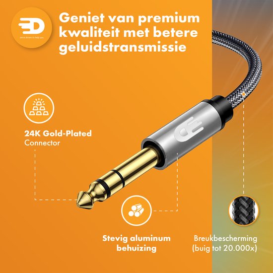 Drivv. Câble AUX 3,5 mm - Câble audio - plaqué or - mâle vers mâle - argent - 2 mètres