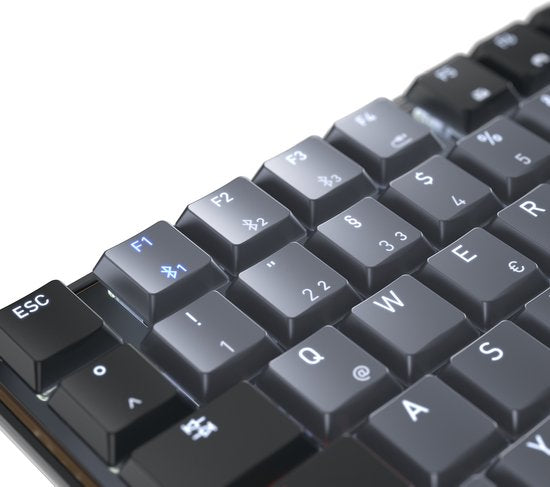 Clavier CHERRY KW 550 MX LP pour la maison/le bureau, USB + Bluetooth, QWERTY anglais américain, noir