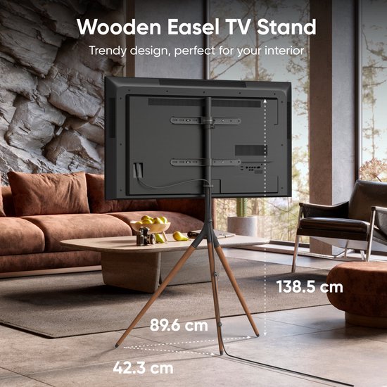 ONKRON - Support TV - Pour écrans de 32 à 65 pouces - Réglable en hauteur - VESA max. 400 x 400 mm