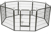 Enclos à 8 coins pour chiens 80 cm de haut Ø 210 cm 401717