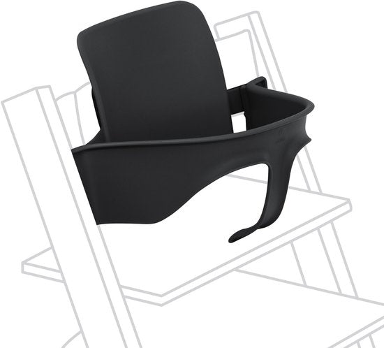 Kit bébé Tripp Trapp de Stokke, noir - transforme la chaise Tripp Trapp en chaise haute - Assise amovible pour les enfants de 6 à 36 mois - Compatible avec les modèles Tripp Trapp commercialisés après mai 2006