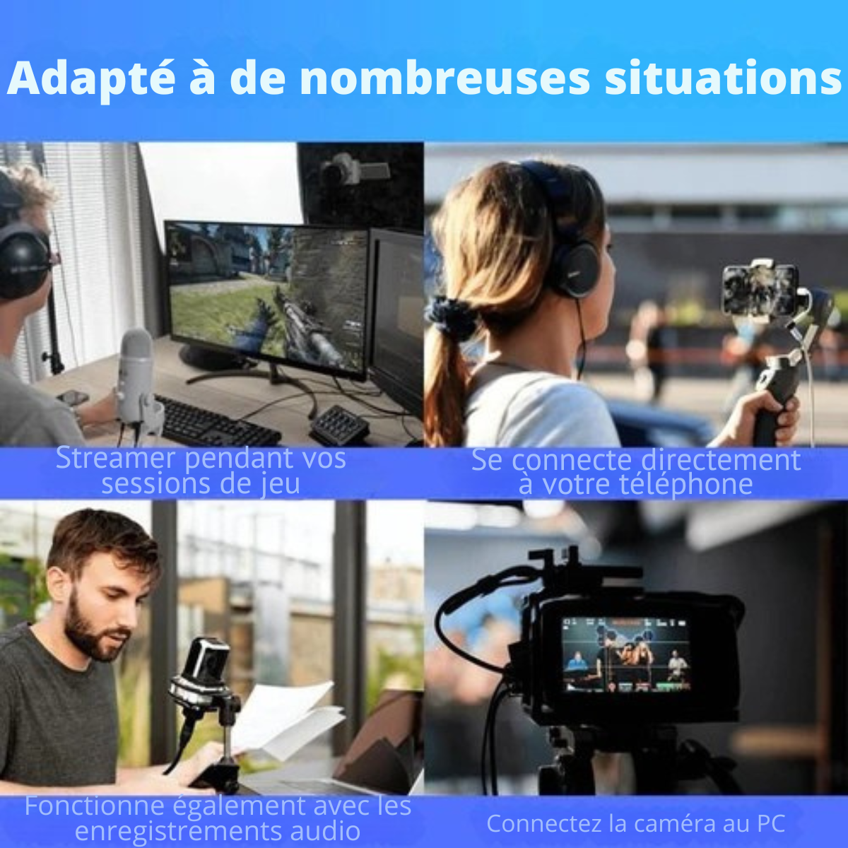 Clé de Capture HDMI vers USB - EarKings - Compatible PlayStation, Xbox, Nintendo, Windows, MAC - noir