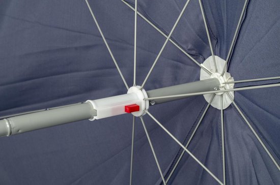 Bo-Camp - Parasol - À bras articulé - Ø 165 cm - Bleu