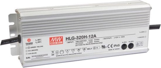 Alimentation à découpage Mean Well - 1 sortie - 320 W - 12 V