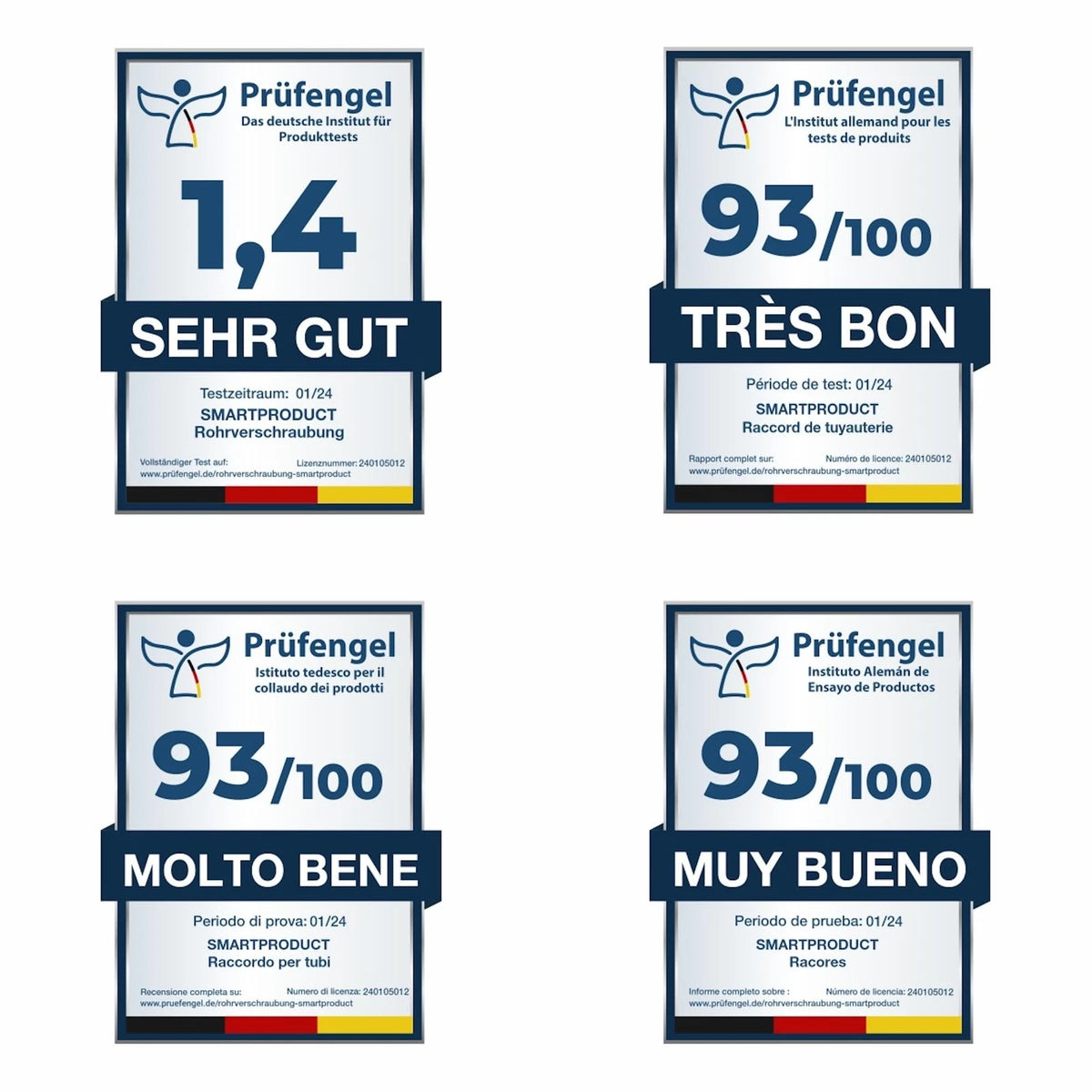 Coude à 90° en PE de 25 mm - PN16 - Certifié DVGW - Eau potable