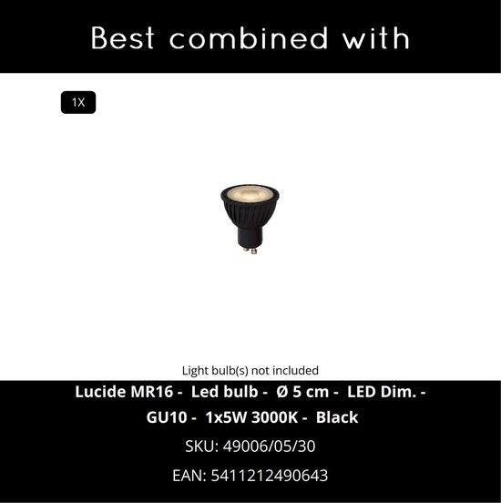 Lucide HESTER - Lampe de lecture - 1xGU10 - Anthracite