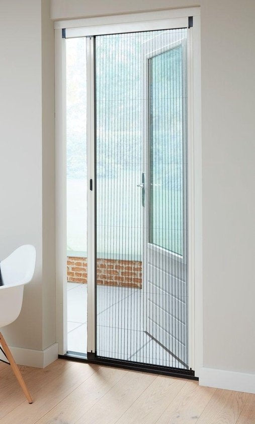Porte moustiquaire plissée Bruynzeel s900 E 96x206-209 blanc