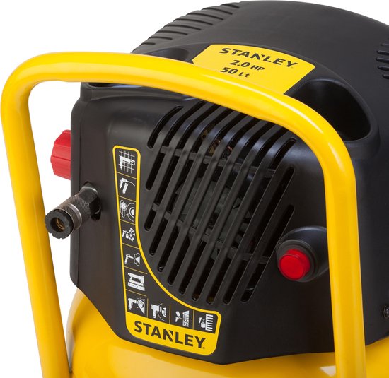 Stanley – Compresseur d'air D230/10/50V – 10 bars – Sans huile, capacité du réservoir : 50 L