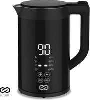 Bouilloire avec contrôle de la température - Infinity Goods - Fonction de chauffage - Contrôle de la température - 1.5L - Noir