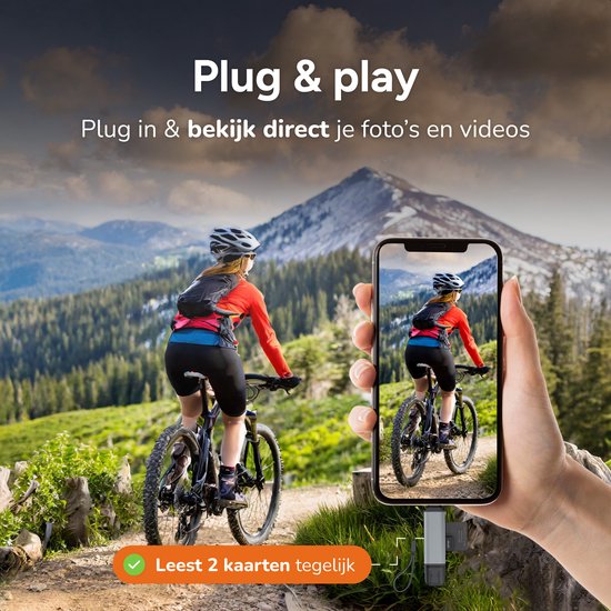 Lecteur de cartes SD - Apple - Connecteur USB-C et USB - Lecteur Micro SD - Lecteur de cartes - Skoov
