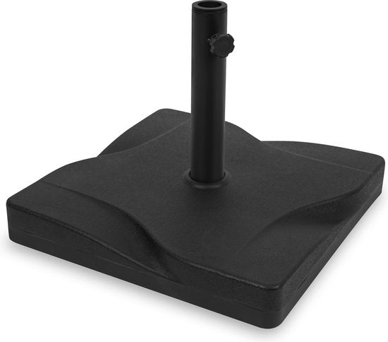 VONROC Parasol Base Square - 20kg - Béton et acier peint par poudrage - Convient aux mâts de diamètre 35/38mm - Pour parasol VONROC Recanati, Rapallo & Torbole