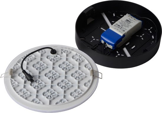 Lucide CERES-LED - Plafonnier (lampe de plafond) pour salle de bains - Ø 21,5 cm - LED à intensité variable - 1x30 W 3000 K - IP44 - Noir