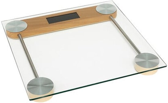 Pèse-personne 5Five - transparent - en verre - 28 x 28 cm - pèse-personnes