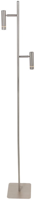 Lampadaire Volari 4711ST en acier, 2 lumières, avec LED « dim to warm » - idéal pour un usage intérieur, design moderne, hauteur 157 cm, base 21 x 21 cm, orientable et inclinable
