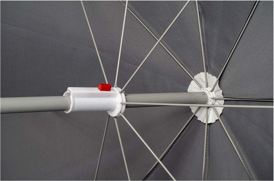 Bo-Camp - Parasol - À bras articulé - Ø 165 cm - Gris