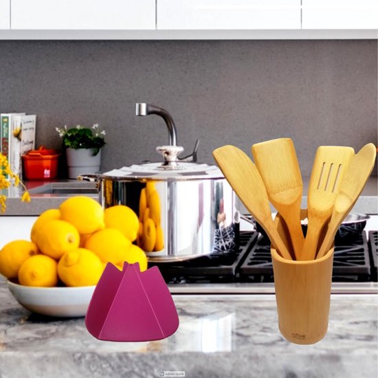 Set de cuisine en bambou  - Spatules – Cuillères – Cuillère à soupe - 4 pièces