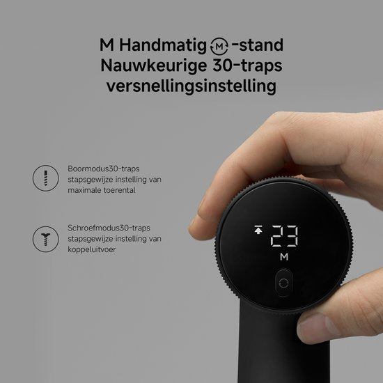 Perceuse sans fil sans balais Xiaomi 12 V Max | Perceuse sans fil 12 V | 30 Nm | 1 400 tr/min | 30 niveaux de couple | Écran intelligent | USB-C