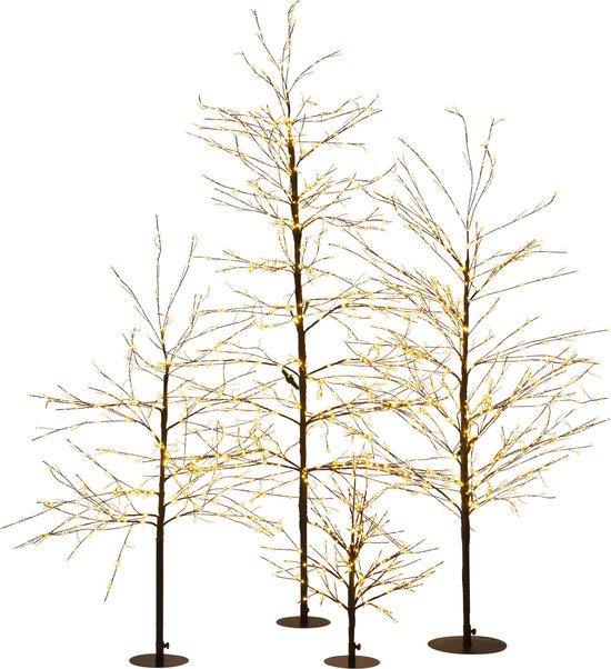 Anna's Collection Arbre lumineux - noir - 150 cm - métal - 1 000 LED - blanc chaud - sapin de Noël